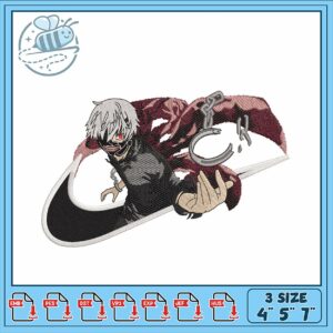 Embroidery Design Tokyo Ghoul Inspired Artwork 4x5x7