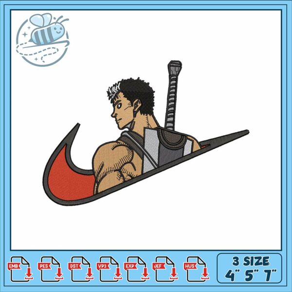 Embroidery Design Warrior Character for Crafts Use