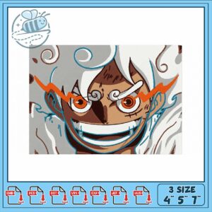 Embroidery Design featuring Spirited Character Art