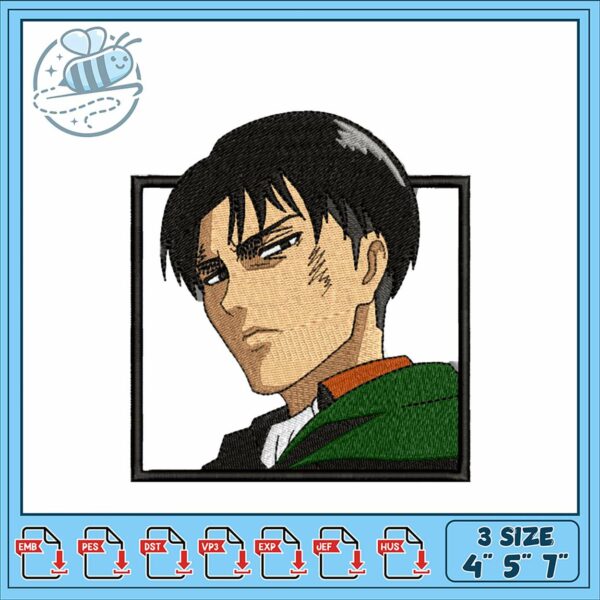 Embroidery Design for Anime Character Stitching Art