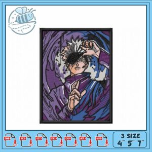 Embroidery Design for Anime Character in Three Sizes