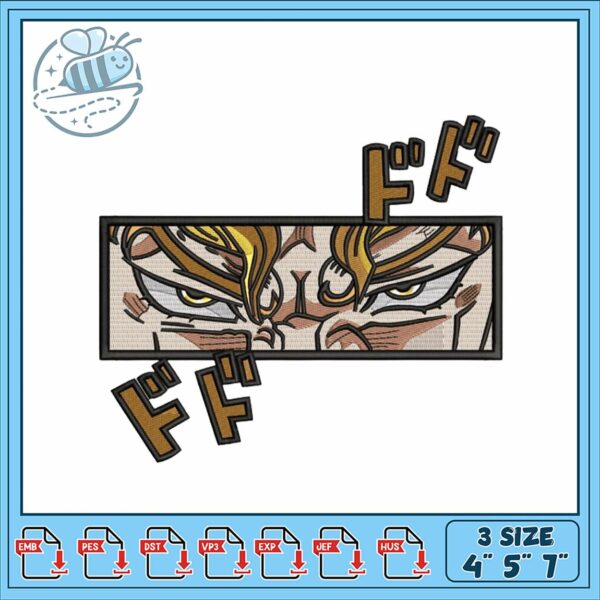 Embroidery Design for Bold Anime Character Eyes