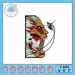 Embroidery Design for Fierce Titan Battle Art