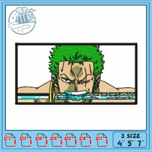 Embroidery Design for Green Haired Character Art