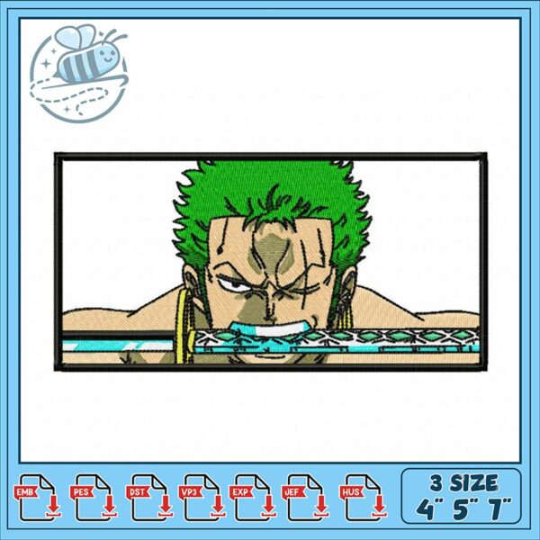 Embroidery Design for Green Haired Character Art