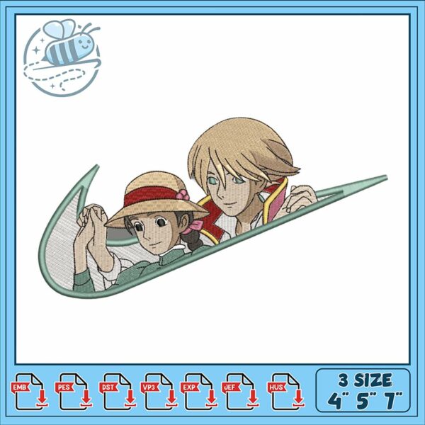 Embroidery Design of Adventure with Two Friends