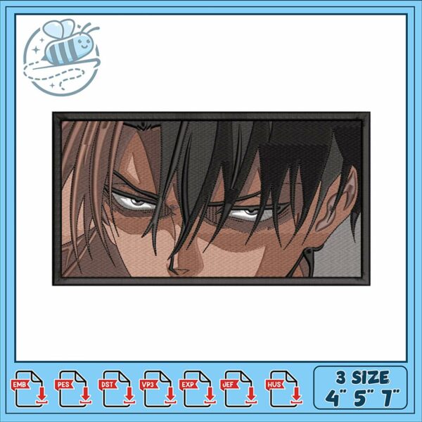 Embroidery Design of Anime Character Facing Forward