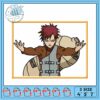 Embroidery Design of Anime Characters in Action Scene