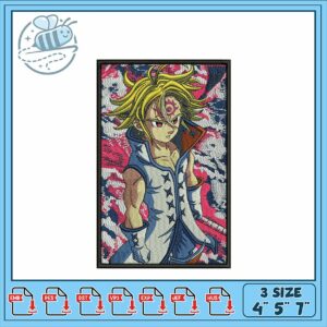 Embroidery Design of Anime Character for Crafting Fun