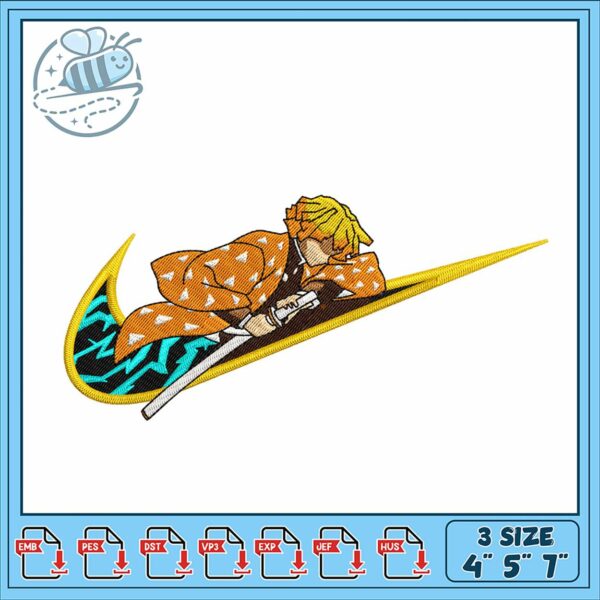 Embroidery Design of Anime Character on Skateboard