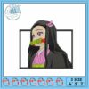 Embroidery Design of Anime Girl with Kimono Style