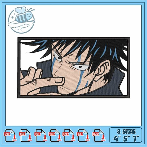 Embroidery Design of Cool Anime Character Art