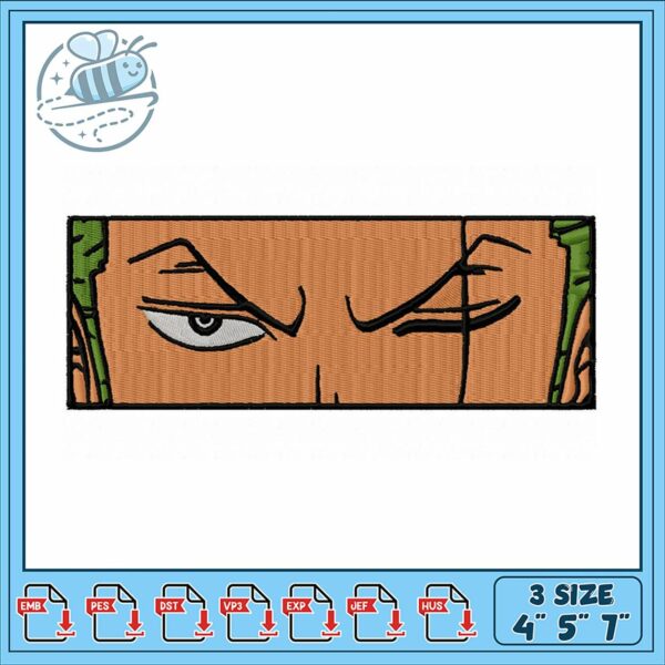 Embroidery Design of Cool Character Expression Art