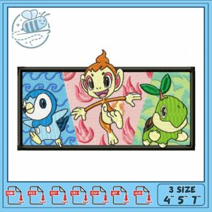 Embroidery Design of Cute Animal Characters Patch