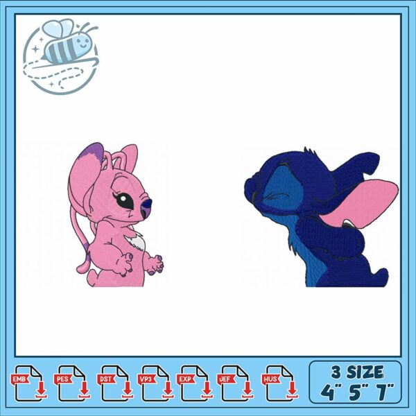 Embroidery Design of Cute Cartoon Alien Friends
