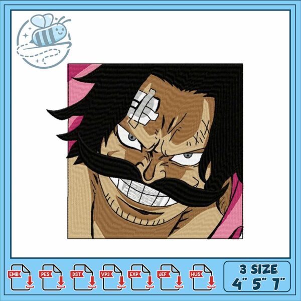 Embroidery Design of Fierce Character for Crafting