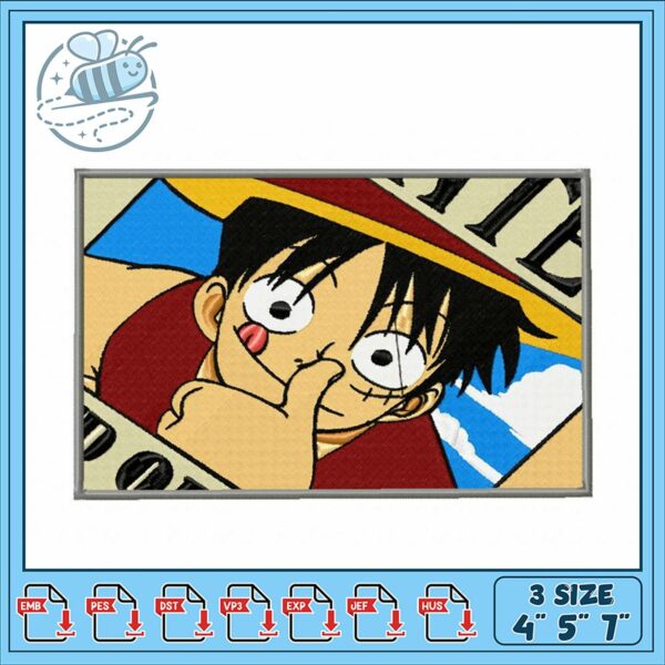Embroidery Design of Fun Pirate Character Art