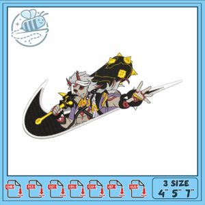 Embroidery Design of Heroic Character for Crafting