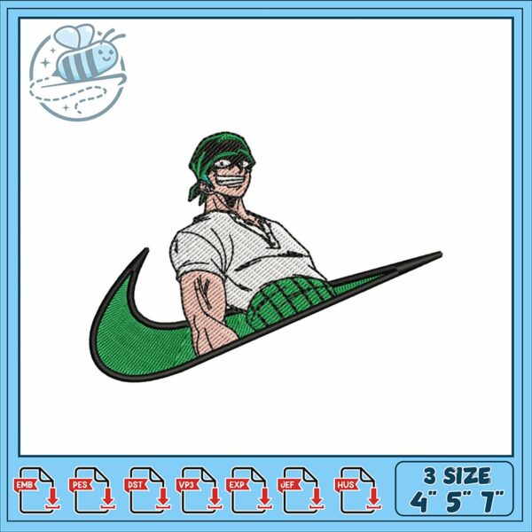 Embroidery Design of Heroic Character with Logo