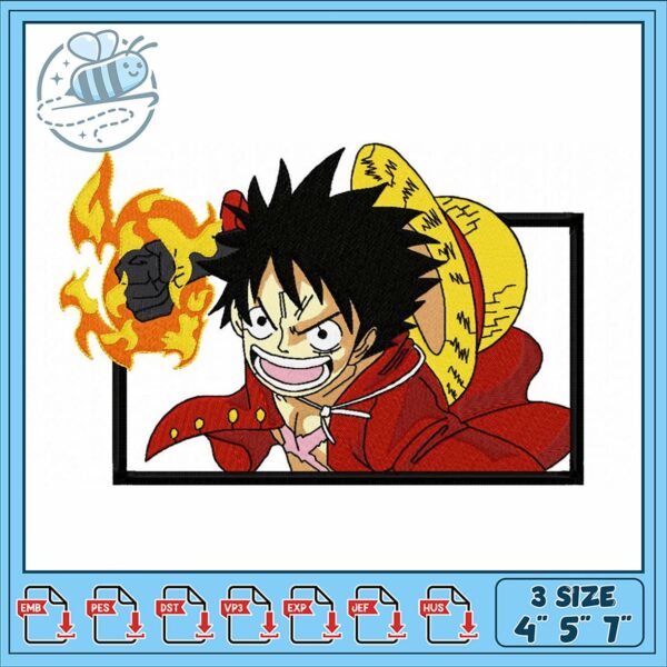 Embroidery Design of Heroic Pirate Character Artwork