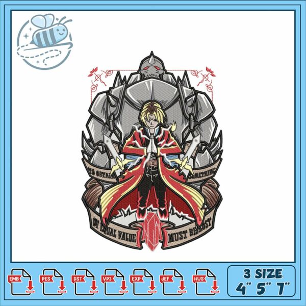 Embroidery Design of Iconic Alchemist Characters