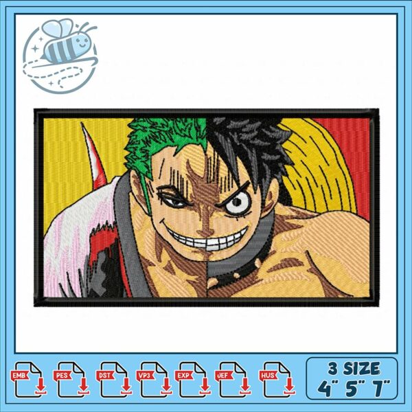 Embroidery Design of Iconic Anime Character Face