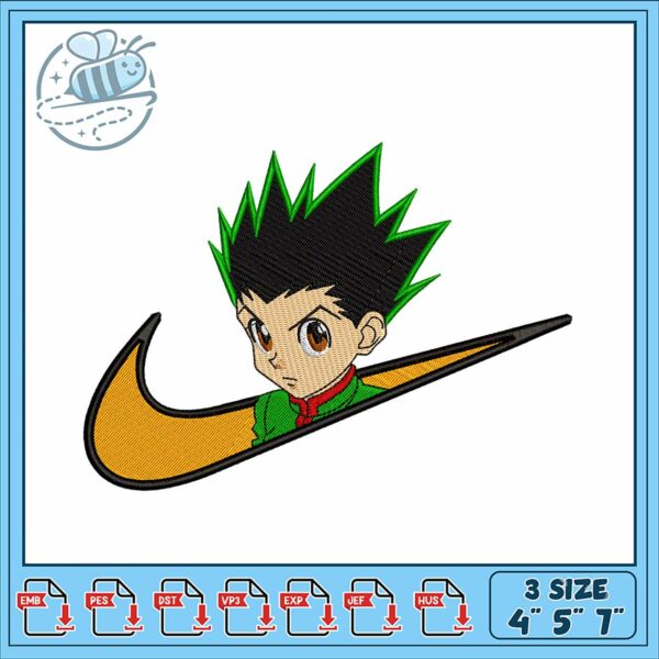 Embroidery Design of Iconic Character with Nike Logo