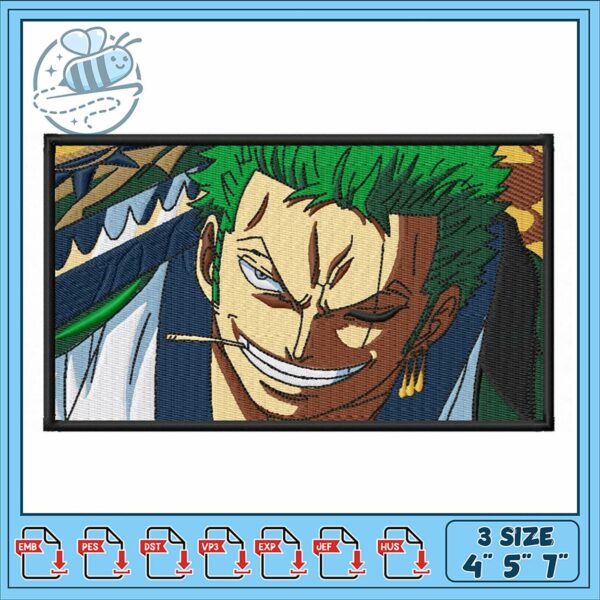 Embroidery Design of Iconic Green Haired Character