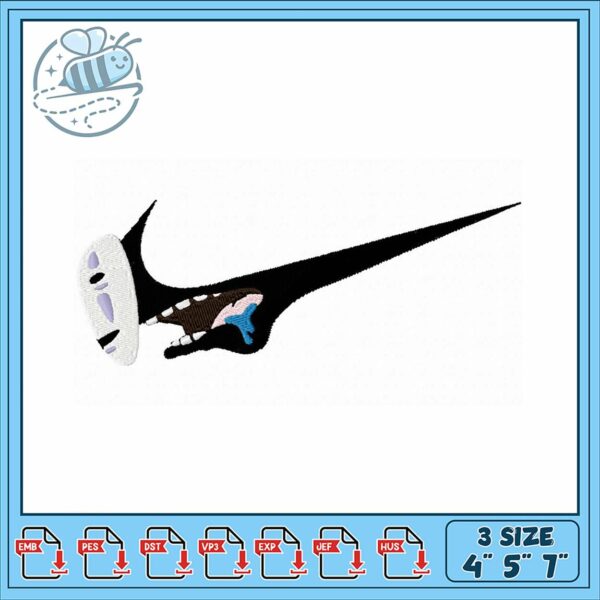 Embroidery Design of Stylish Black Shoe Logo