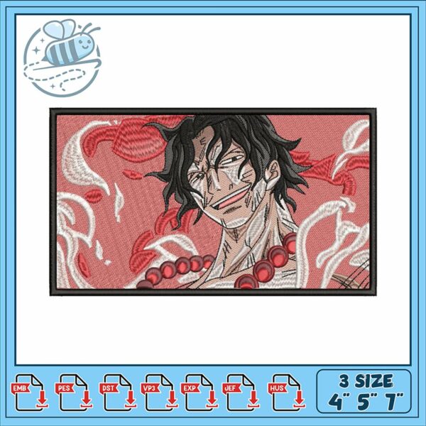 Embroidery Design of Stylish Character Art 4×5 7