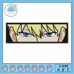 Embroidery Design of Stylish Character Eyes 4x7 Inches
