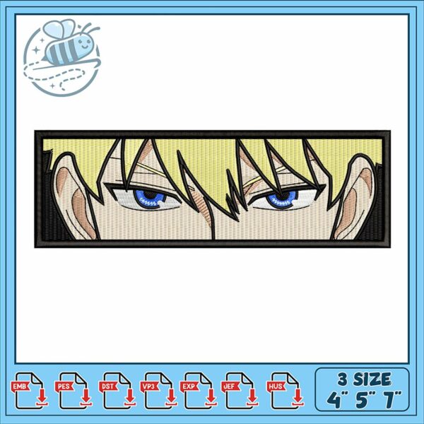 Embroidery Design of Stylish Character Eyes 4×7 Inches