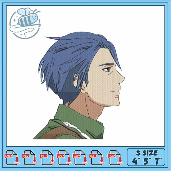 Embroidery Design of Stylish Character Profile Art