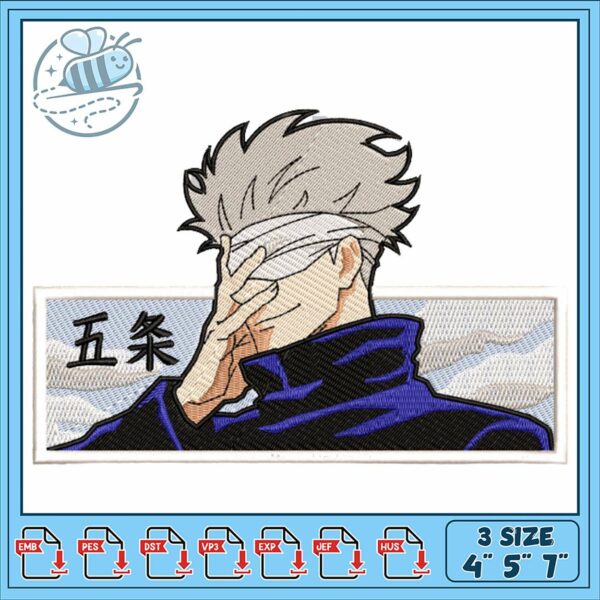 Embroidery Design of Stylish Character with Bandage