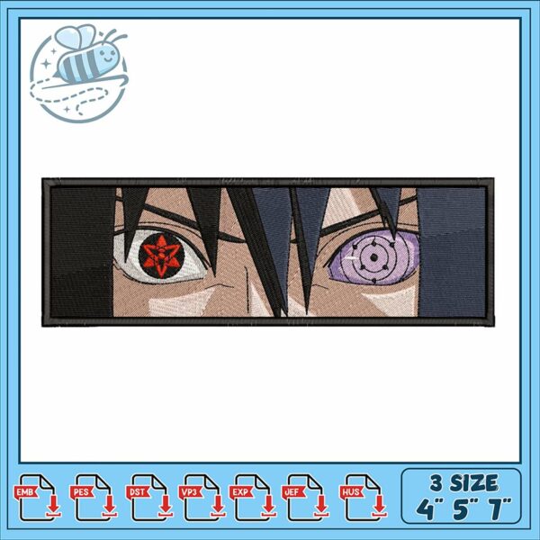 Embroidery Design of Unique Anime Eyes Artistry