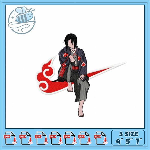 Embroidery Design of a Cool Manga Character Art