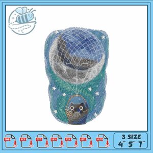 Enchanting Hot Air Balloon Embroidery Design Set