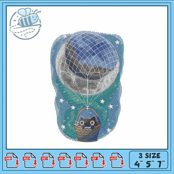 Enchanting Hot Air Balloon Embroidery Design Set