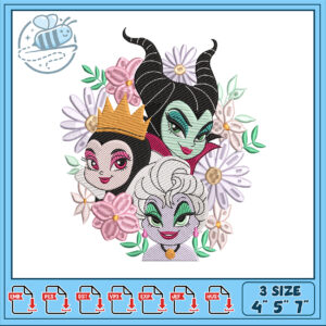 Enchanting Villainess Floral Embroidery Design Set