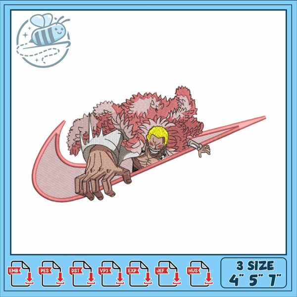 Epic Anime Inspired Embroidery Design Downloadable Art