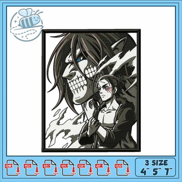 Epic Character Embroidery Design for Crafting Fun