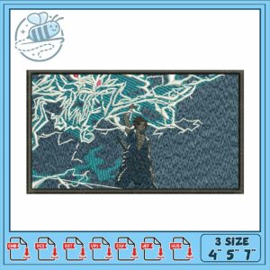 Epic Fantasy Embroidery Design Three Sizes Available