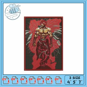 Epic Hero Embroidery Design in Three Sizes Available