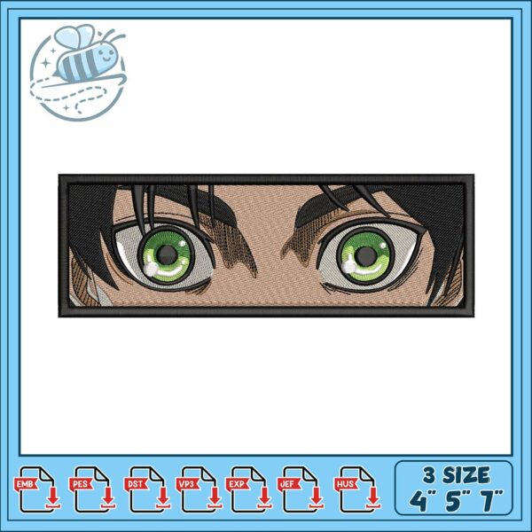 Eren eye art design embroidery, eren yeager eye​ embroidery