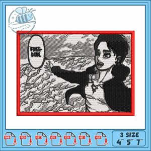 Eren freedom art design embroidery