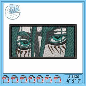 Eren green eye design embroidery Eren green eye design embroidery