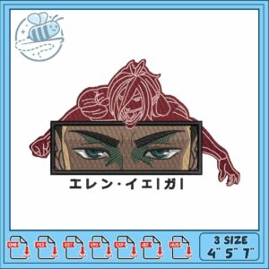 Eren titan eye embroidery