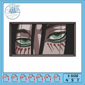 Eren titan face embroidery
