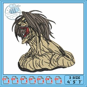 Eren titan form embroidery