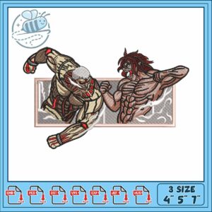 Eren vs rainer embroidery